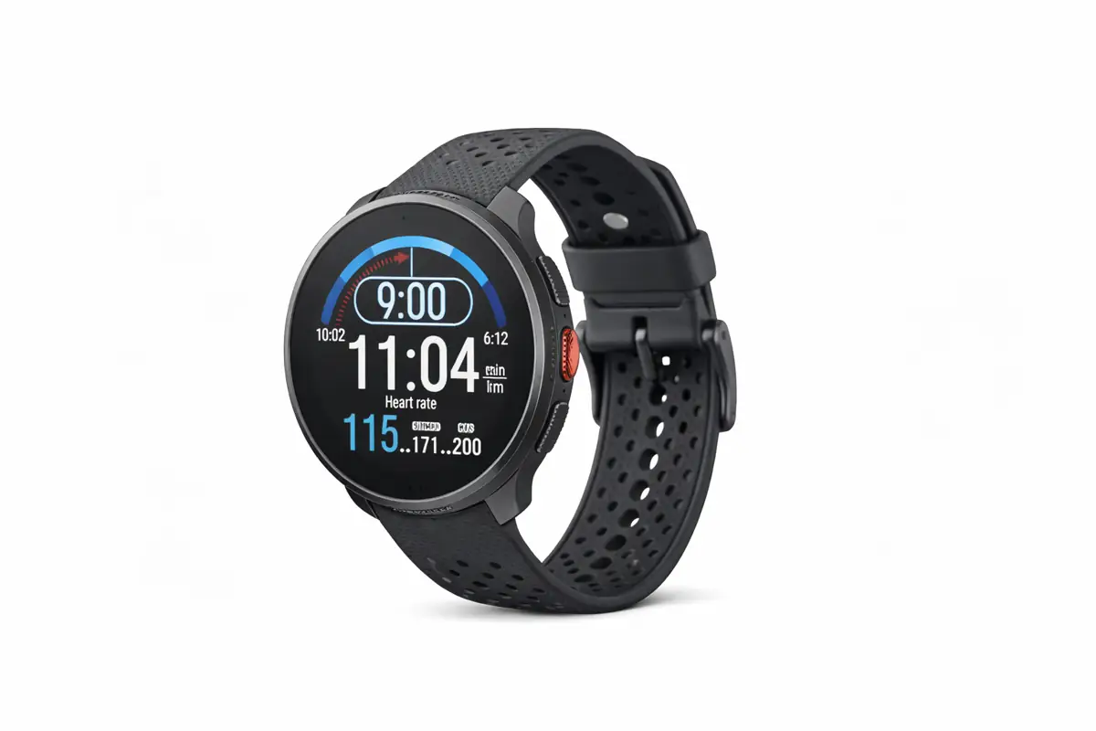 polar pacer pro – montre sport gps – suivi cardiaque – noir