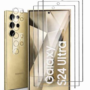 verre trempé samsung s24 ultra 9h hd + protection caméra (3+2 pièces)