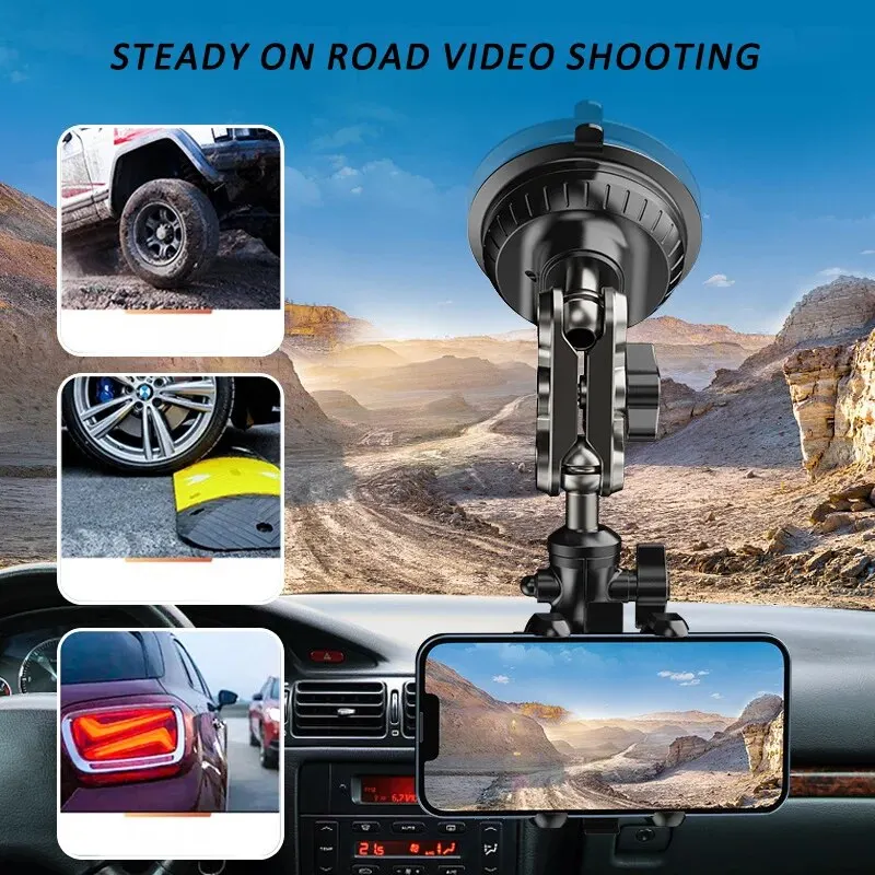 support de téléphone de voiture à aspiration de bras magique universel, montage vidéo statique, pare brise, fenêtre, verre, prise de vue vlog support de téléphone de voiture à aspiration de bras magique universel, montage vidéo statique, pare brise, fenêtre, verre, prise de vue vlog