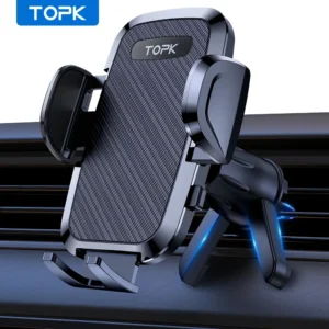support de téléphone portable topk pour voiture, support universel à gravité pour grille d'aération, support de téléphone portable pour tous les smartphones